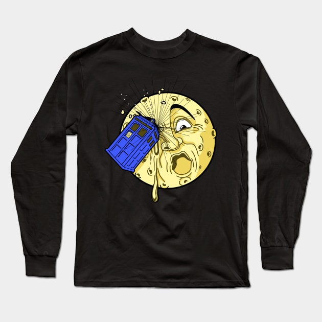 Time travel to the Moon Long Sleeve T-Shirt by karlangas